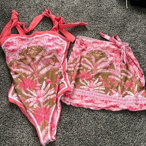 New One Piece Swimsuit with skirt